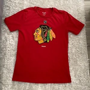🟢🟢 Reebok Chicago Blackhawks Tshirt youth L 14/16